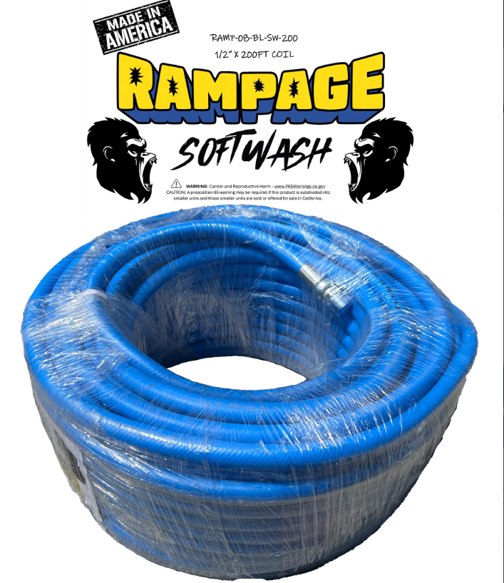 Rampage 1/2" Blue 200ft Softwash Hose