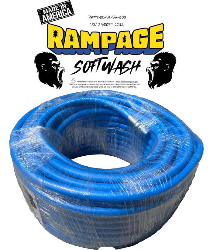 Rampage 1/2" Blue 300ft Softwash Hose