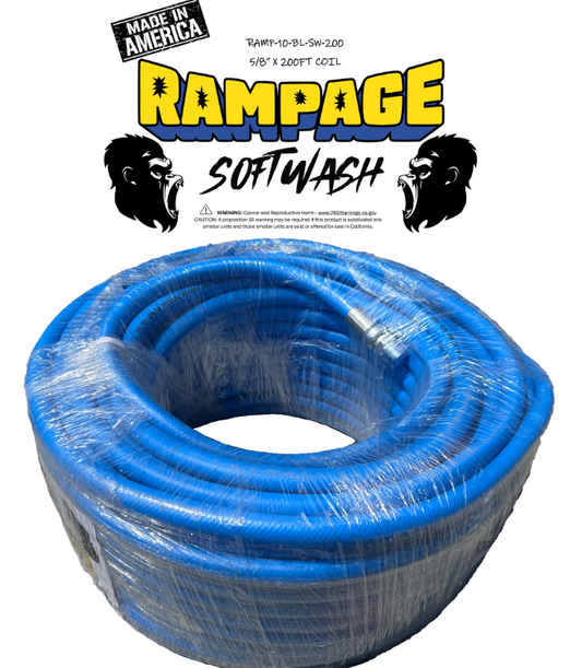 Rampage 5/8" Blue 200ft Softwash Hose
