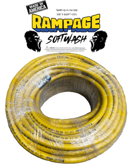 Rampage 5/8" Yellow 300ft Softwash Hose