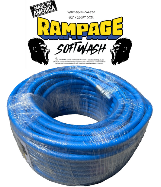 Rampage 1/2" Blue 200ft Softwash Hose