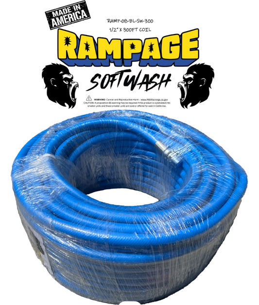 Rampage 1/2" Blue 300ft Softwash Hose