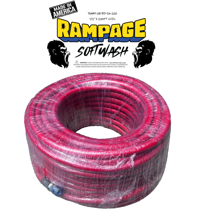 Rampage 1/2" Red 200ft Softwash Hose