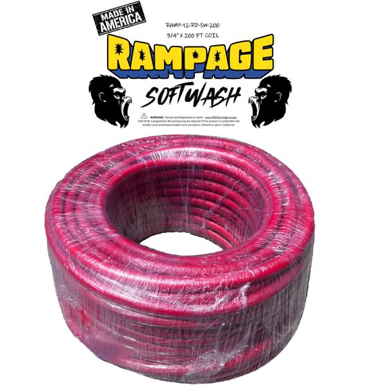 Rampage 3/4" Red 200' Softwash Hose