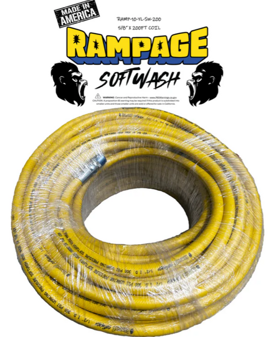 Rampage 5/8" Yellow 200ft Softwash Hose