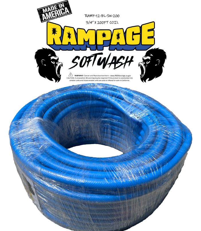 Rampage 3/4" Blue 200' Softwash Hose