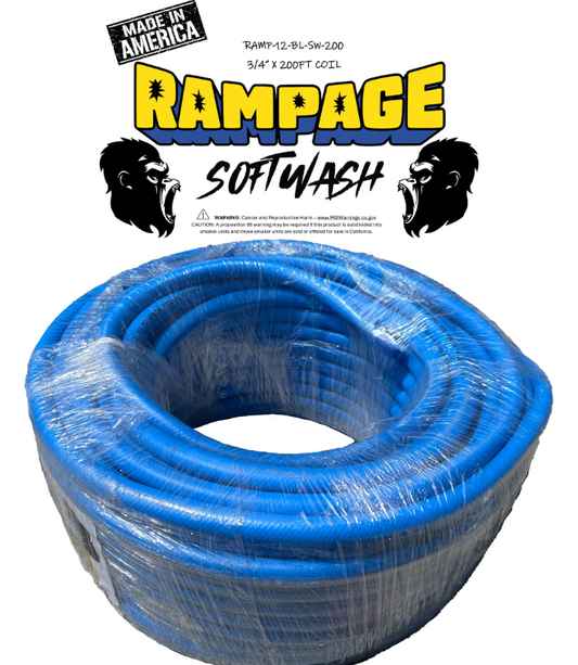 Rampage 3/4" Blue 200' Softwash Hose